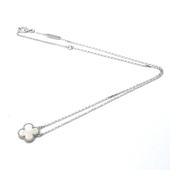 Van Cleef & Arpels Vintage Alhambra VCARF48700 White Gold (18K) Shell Men,Wom... - Picture 10 of 10